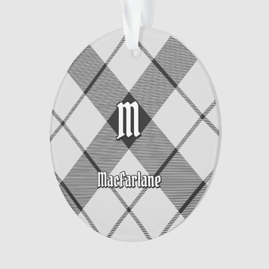 Clan MacFarlane Tartan noir et blanc (devant)