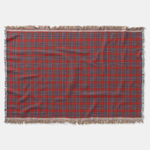 Clan MacFarlane Tartan Red en Blue Scottish Pset Deken