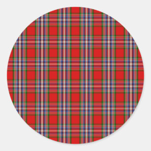 Clan MacFarlane Tartan Ronde Sticker