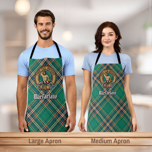 Clan MacFarlane Wapen over Oude Jacht Tartan Schort