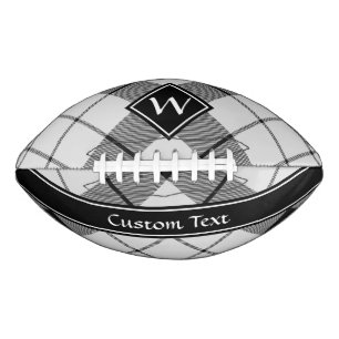 Clan MacFarlane Zwart-wit Tartan American Football