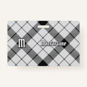 Clan MacFarlane Zwart-wit Tartan Badge (Voorkant)