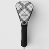 Clan MacFarlane Zwart-wit Tartan Golfheadcover (Voorkant)