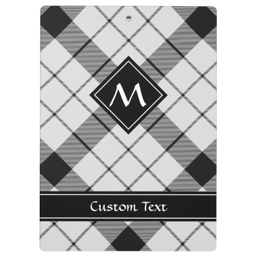 Clan MacFarlane Zwart-wit Tartan Klembord (Achterkant)