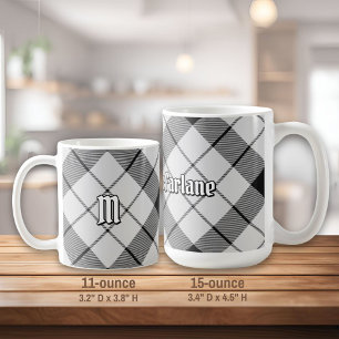 Clan MacFarlane Zwart-wit Tartan Koffiemok
