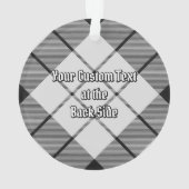 Clan MacFarlane Zwart-wit Tartan Ornament (achterkant)
