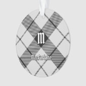 Clan MacFarlane Zwart-wit Tartan Ornament (voorkant)
