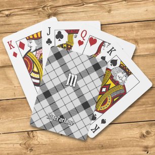 Clan MacFarlane Zwart-wit Tartan Pokerkaarten