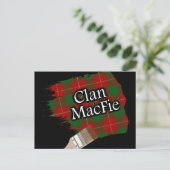 Clan MacFie Scottish Tartan Paint Brush Briefkaart (Staand voorkant)