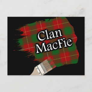 Clan MacFie Scottish Tartan Paint Brush Briefkaart