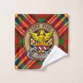 Clan MacGill Crest over Tartan Bad Handdoek (Wasdoekje)