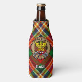 Clan MacGill Crest over Tartan Bottle Cooler (Fles Voorkant)