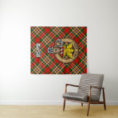 Clan MacGill Crest over Tartan Wandkleed (In Situ (horizontaal))