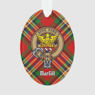 Clan MacGill Crest sur l'ornement du Tartan