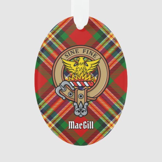 Clan MacGill Crest sur l'ornement du Tartan (devant)