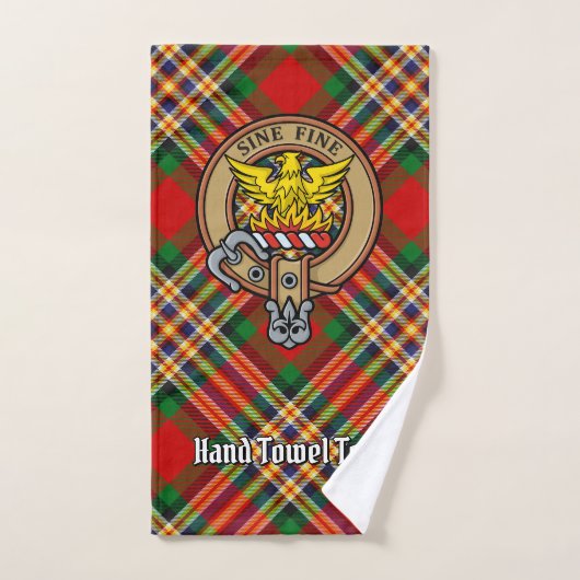 Clan MacGill Crest sur Tartan (Serviette à main)