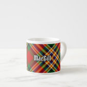 Clan MacGill Tartan Espresso Cup Kop (Voorkant rechts)