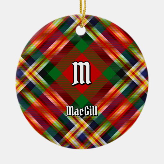 Clan MacGill Tartan Keramisch Ornament (Voorkant)