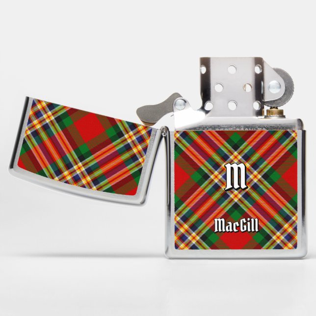 Clan MacGill Tartan Zippo Lighter (Geopend)