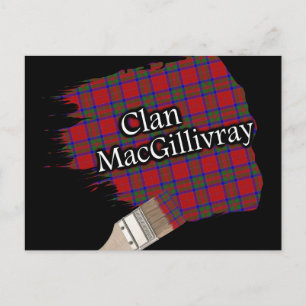 Clan MacGillivray Scottish Tartan Paint Brush Briefkaart