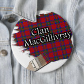 Clan MacGillivray Tartan Paint Brush Ronde Button 6,0 Cm (In situ)
