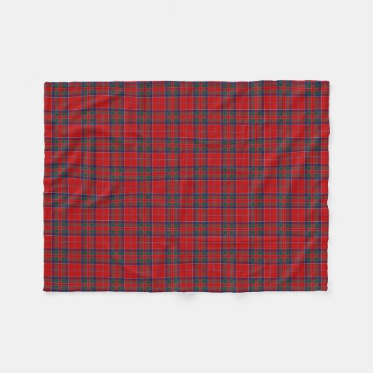 Clan MacGillivray Tartan Red en Blue Pset Fleece Deken (Voorkant (Horizontaal))