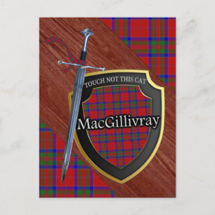Clan MacGillivray Tartan Sword & Shield Briefkaart
