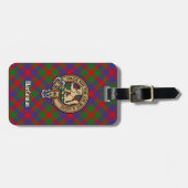 Clan MacGowan Crest over Tartan Bagagelabel (Voorkant horizontaal)