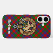 Clan MacGowan Crest over Tartan Case-Mate iPhone Case (Achterkant (horizontaal))
