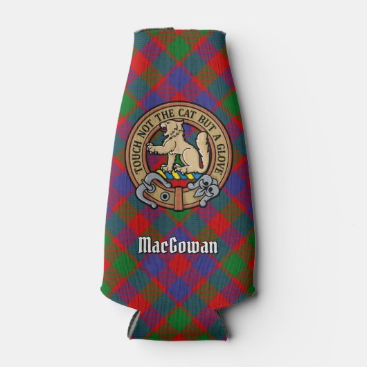 Clan MacGowan Crest over Tartan Flesjeskoeler (Voorkant)