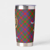 Clan MacGowan Crest over Tartan Geïsoleerde Drinkbeker (Links)