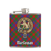 Clan MacGowan Crest over Tartan Heupfles (Voorkant)