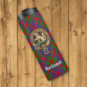 Clan MacGowan Crest over Tartan Thermosbeker