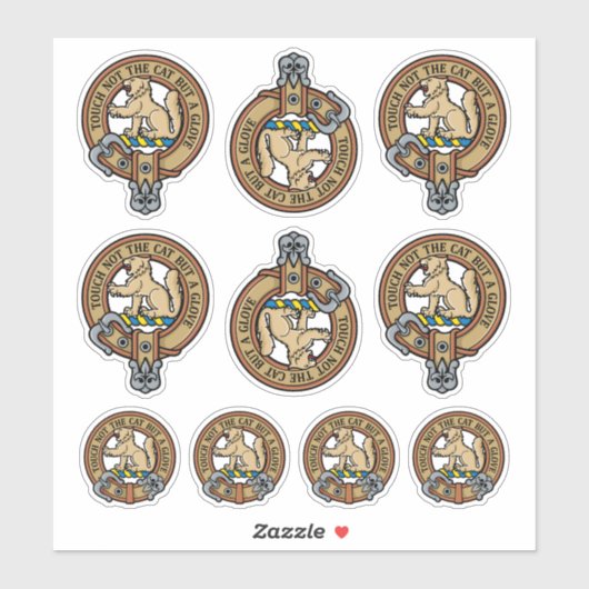 Clan MacGowan Crest Sticker Set (Vel)