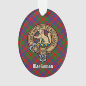 Clan MacGowan Crest sur Tartan (devant)