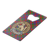 Clan MacGowan Crest sur Tartan (Devant Angle)