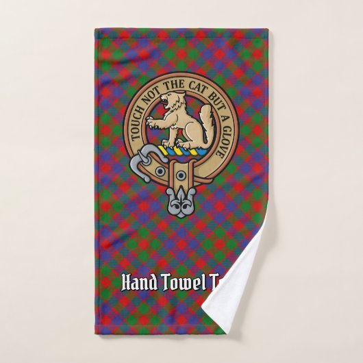 Clan MacGowan Crest sur Tartan (Serviette à main)