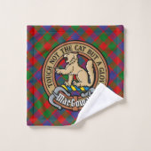 Clan MacGowan Crest sur Tartan (Gant de toilette)