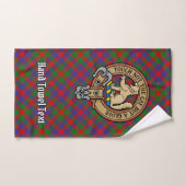 Clan MacGowan Crest sur Tartan (Serviette à main)