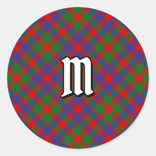 Clan MacGowan Tartan Ronde Sticker (Voorkant)