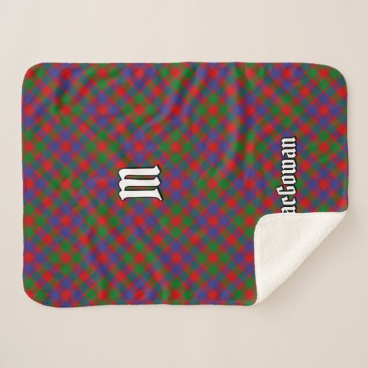 Clan MacGowan Tartan Sherpa Deken (Voorkant (horizontaal))