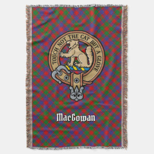 Clan MacGowan wapenschild over tartan Deken
