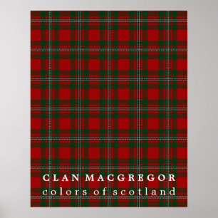 Clan MacGregor Colors of Scotland Tartan Poster