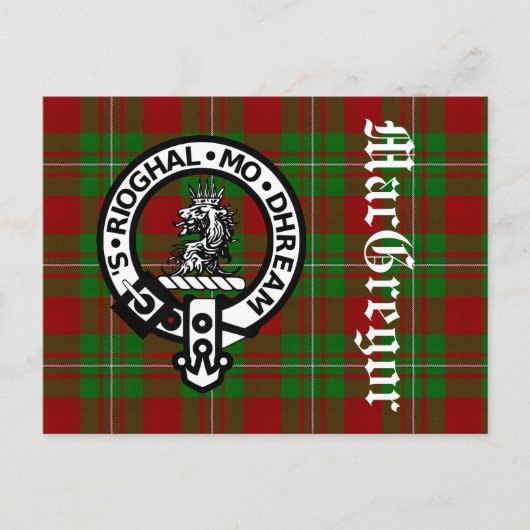 Clan MacGregor Crest Badge & Tartan Briefkaart (Voorkant)