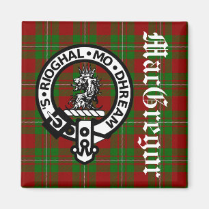 Clan MacGregor Crest Badge & Tartan Magneet