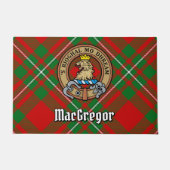 Clan MacGregor Crest boven Tartan Deurmat (Voorkant)