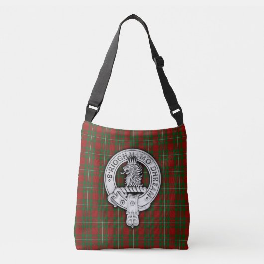 Clan MacGregor Crest & Tartan Crossbody Tas (Voorkant)