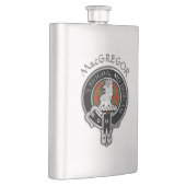 Clan MacGregor Crest & Tartan Flask Flacon (Rechts)