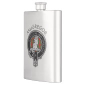 Clan MacGregor Crest & Tartan Flask Flacon (Links)