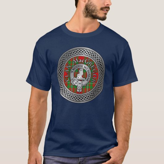 Clan MacGregor Crest & Tartan Knot T-shirt (Voorkant)